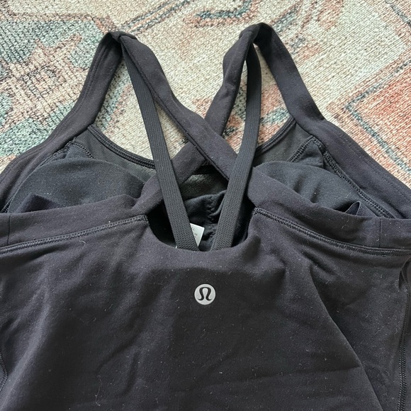 lululemon black tank with crossover back - Picture 1 of 4